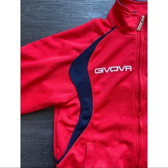 📌3/25 Givova Boys Mock Full Zip Track Jacket - Picture 11 of 12